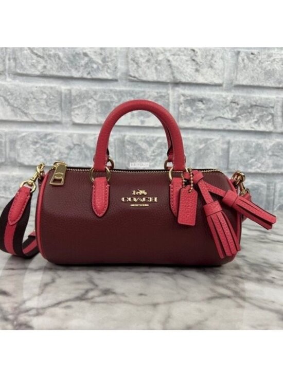 Coach Handbags - Coach Lacey Crossbody In Gold Wine Multi
